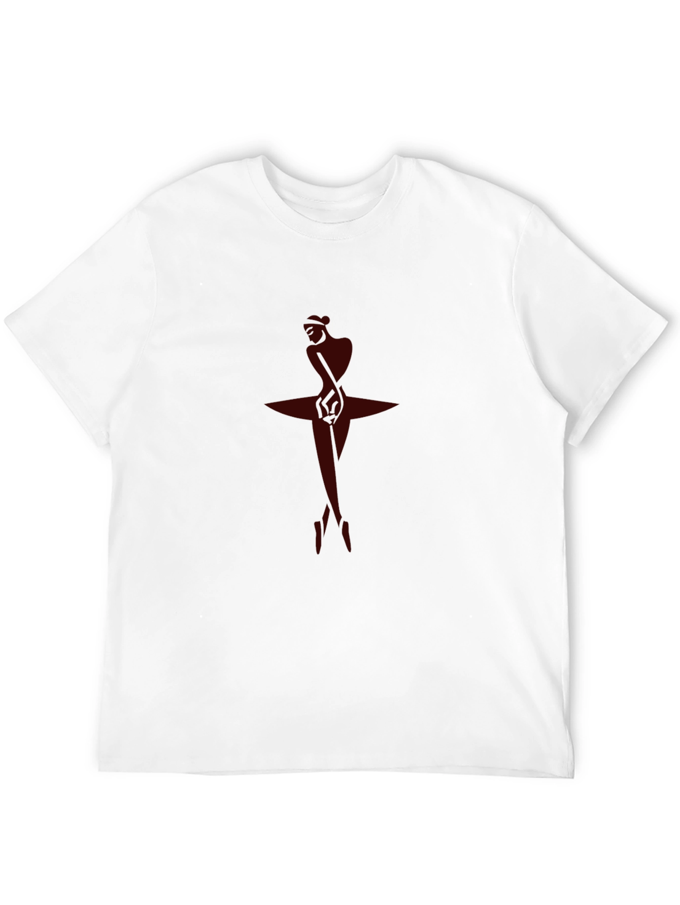 Black T-Shirt with Red Dancer Graphic