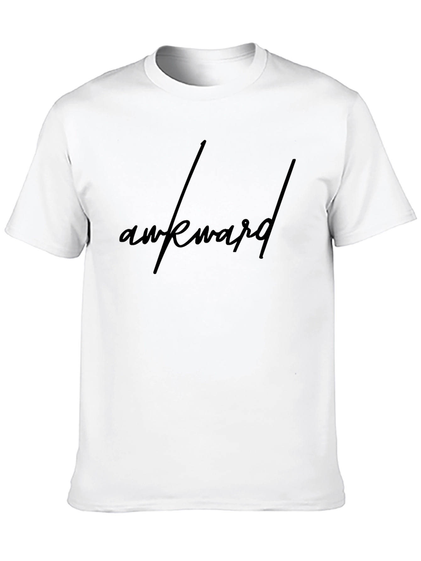 Awkward Script Black T-Shirt