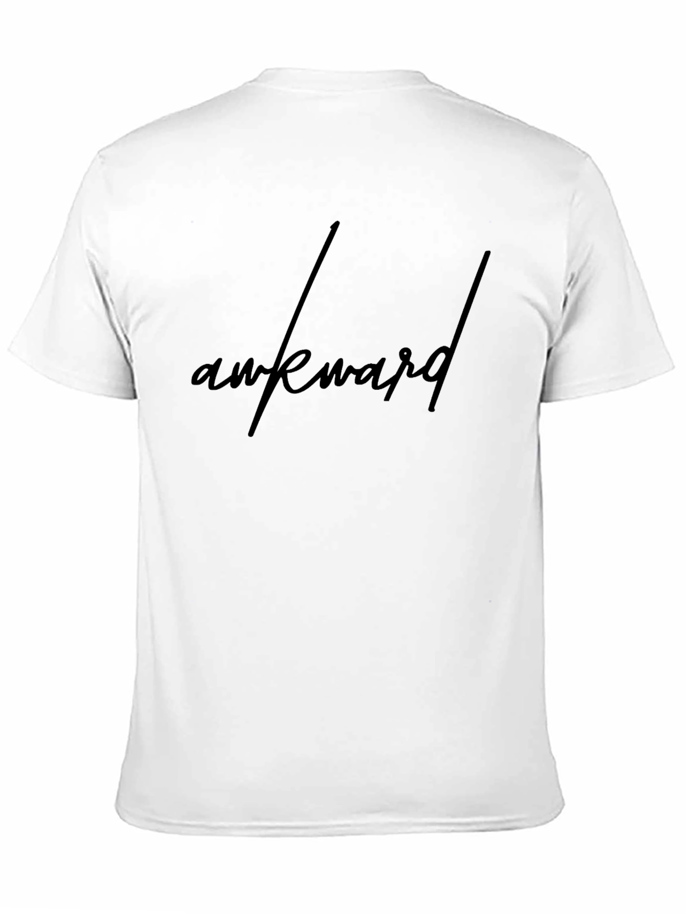Awkward Script Black T-Shirt