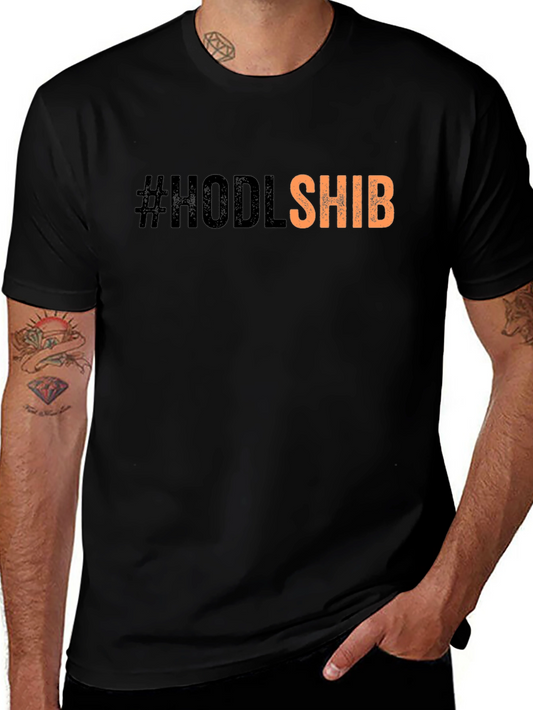 #HODLSHIB Black T-Shirt - Crypto Meme Tee