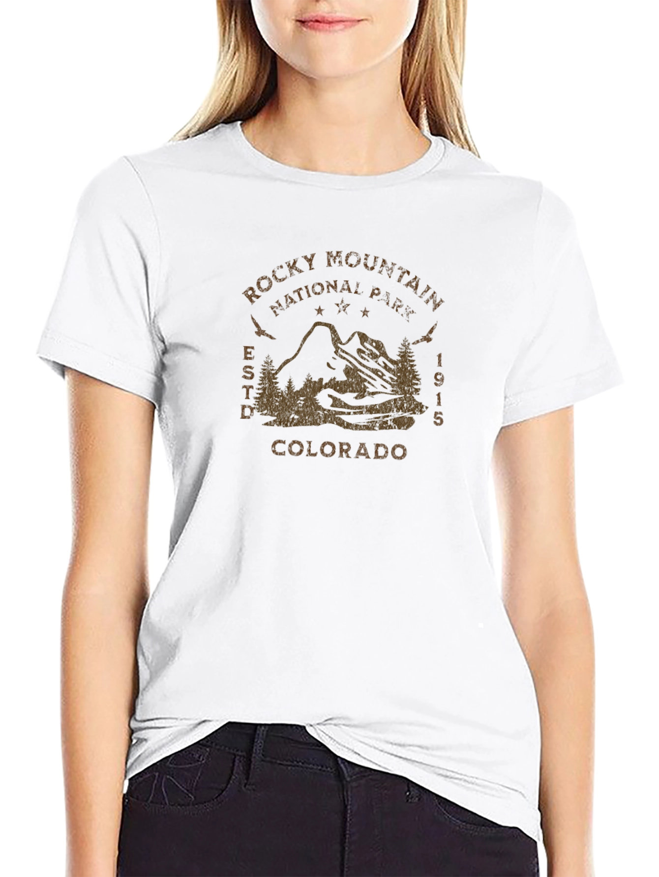 Rocky Mountain National Park Black Graphic T-Shirt