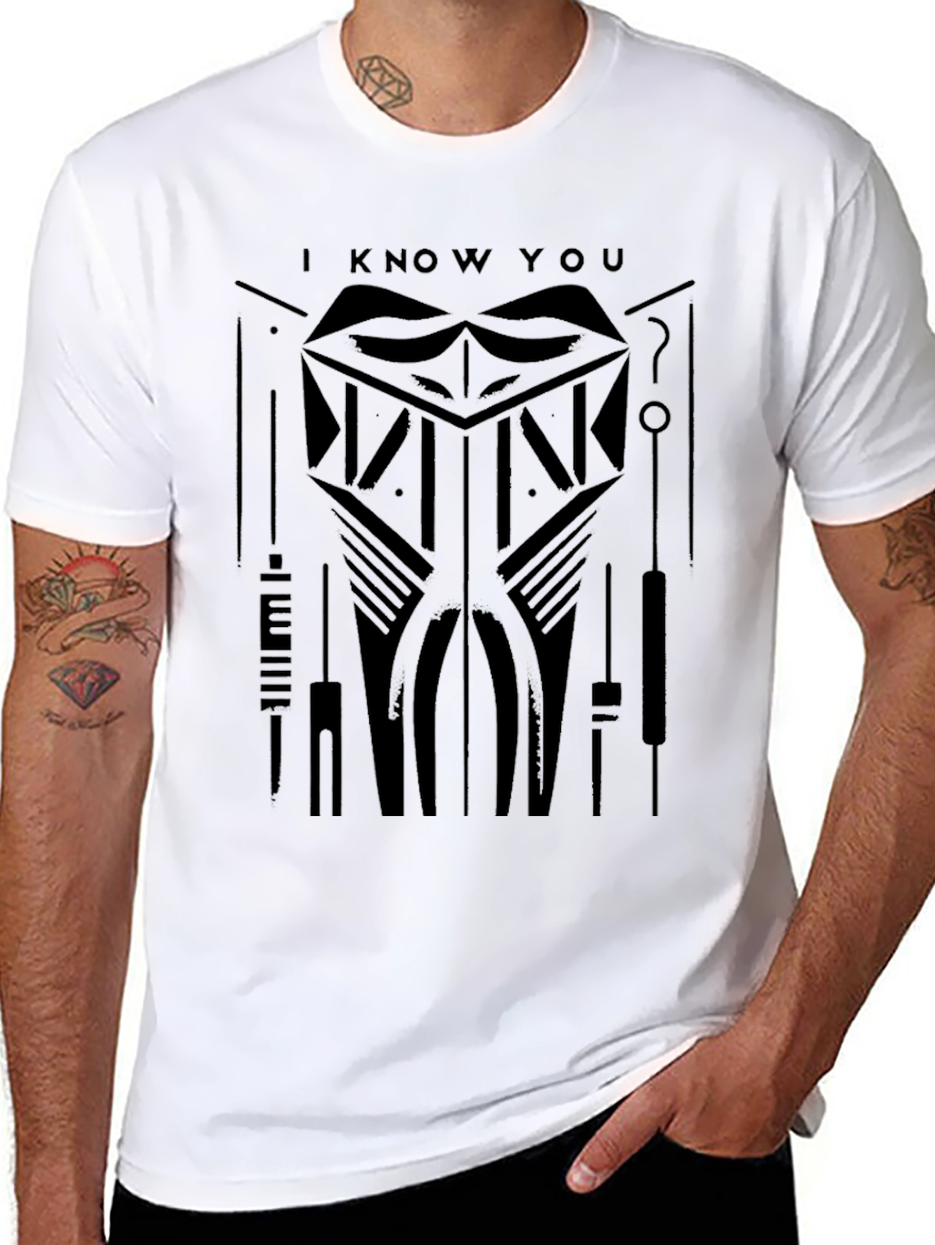 I Know You Black Graphic Tee