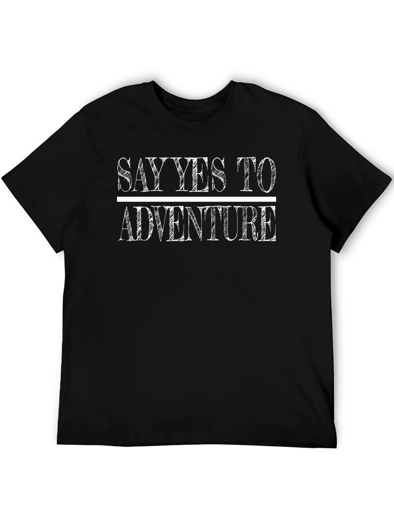 Say Yes to Adventure Graphic Tee - Black Cotton