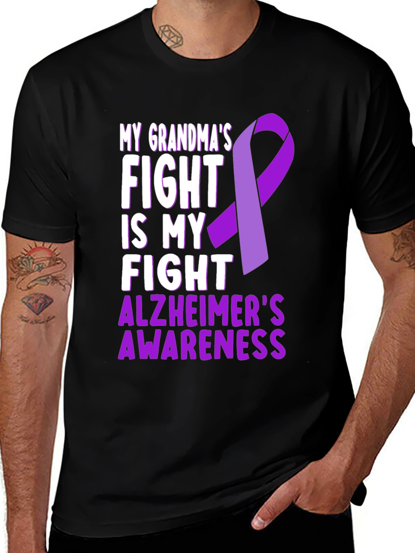 Alzheimers Awareness T-Shirt - My Grandmas Fight