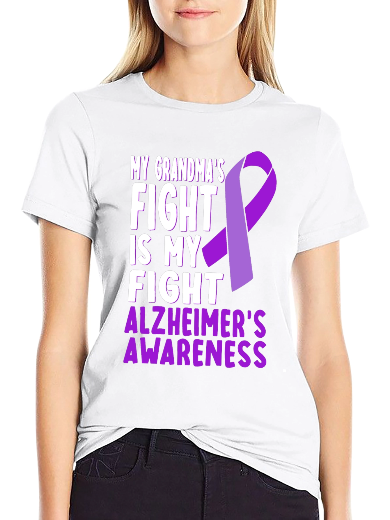 Alzheimers Awareness T-Shirt - My Grandmas Fight