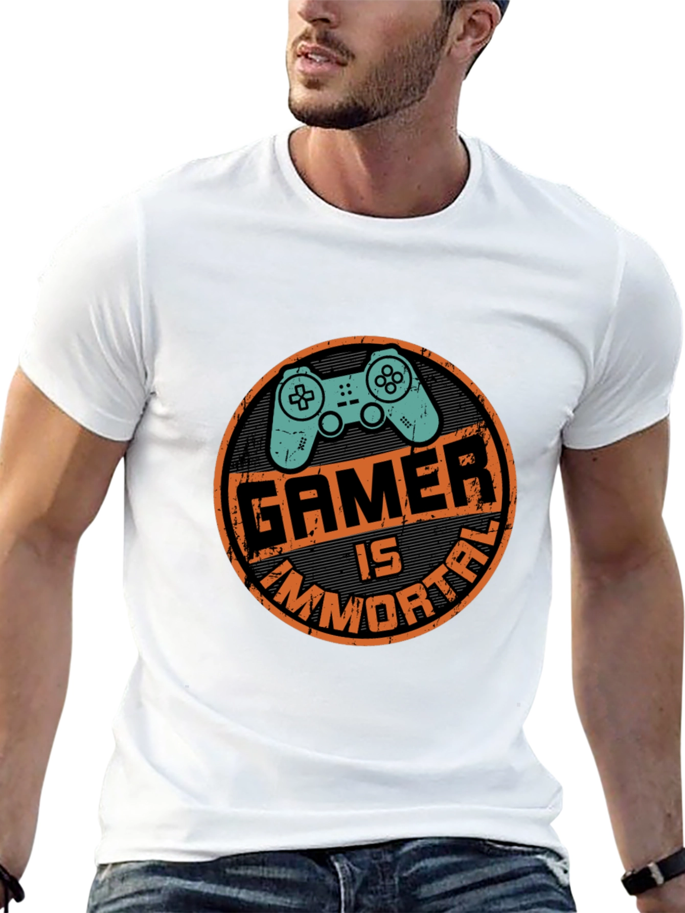 Gamer Is Immortal Black Graphic Tee