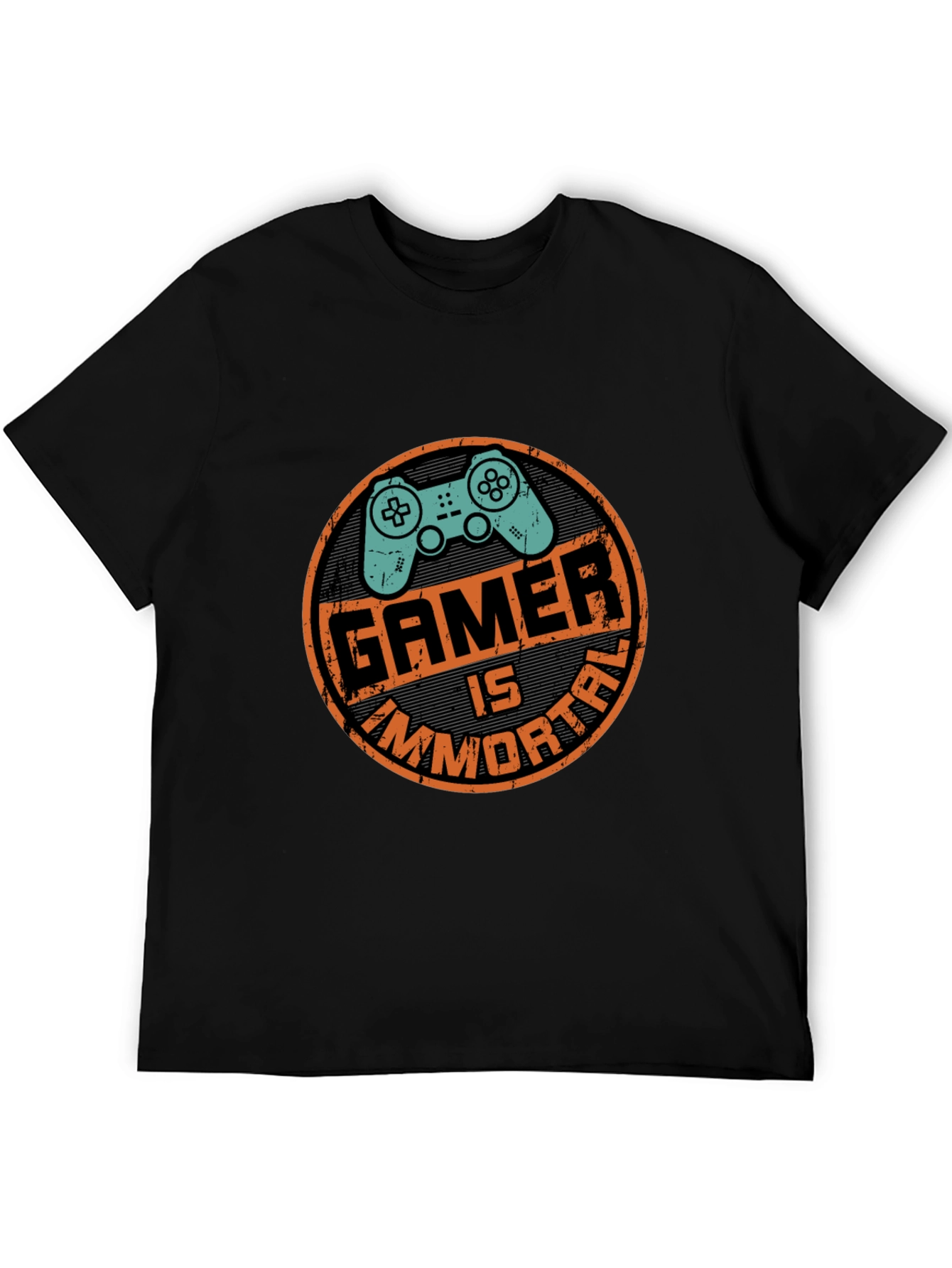 Gamer Is Immortal Black Graphic Tee