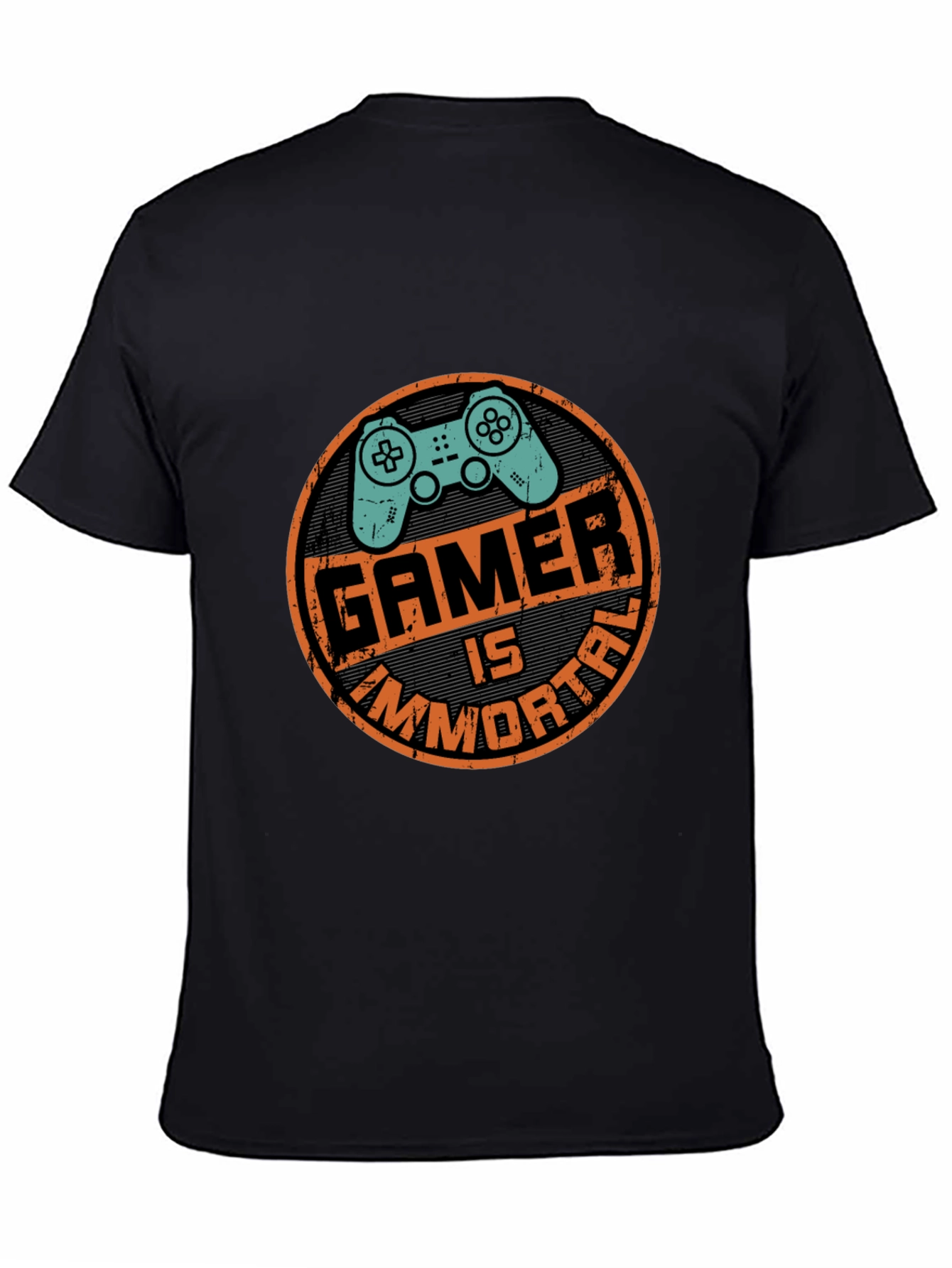 Gamer Is Immortal Black Graphic Tee