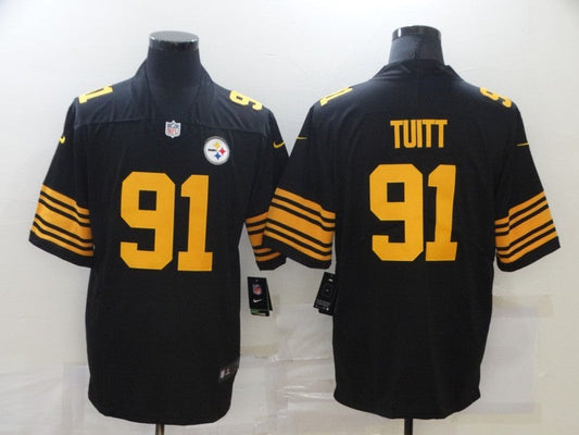Men's Pittsburgh Steelers Stephon Tuitt #91 Black Alternate Legend Jerseys