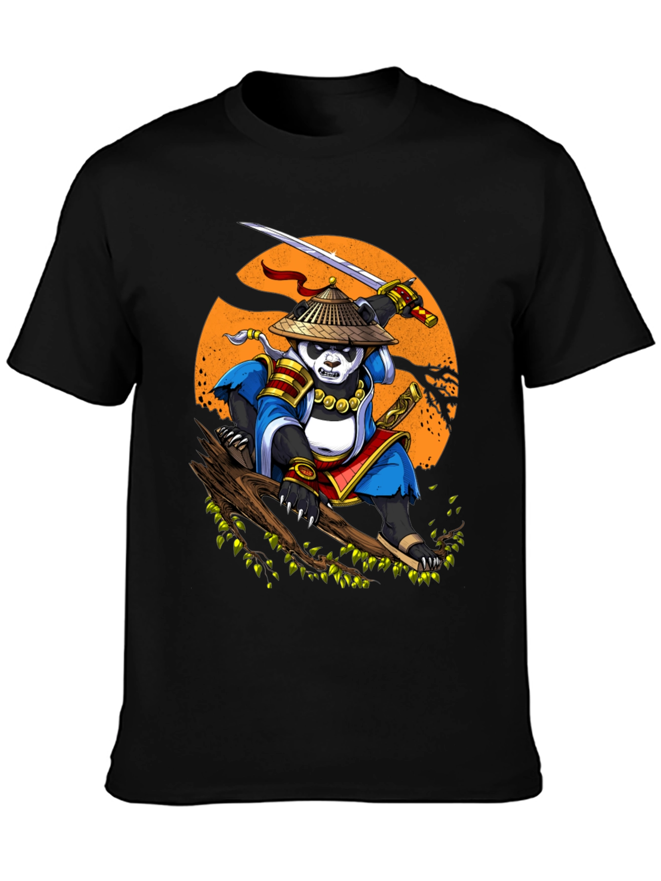 Panda Samurai T-Shirt - Martial Arts Panda Design
