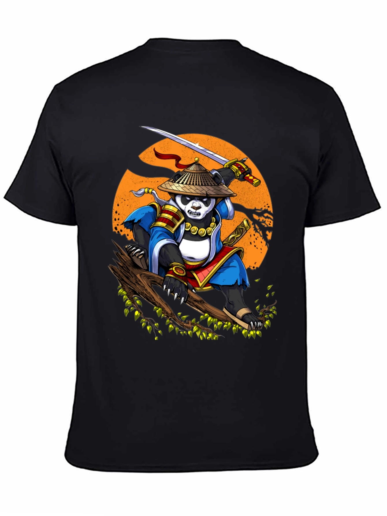 Panda Samurai T-Shirt - Martial Arts Panda Design