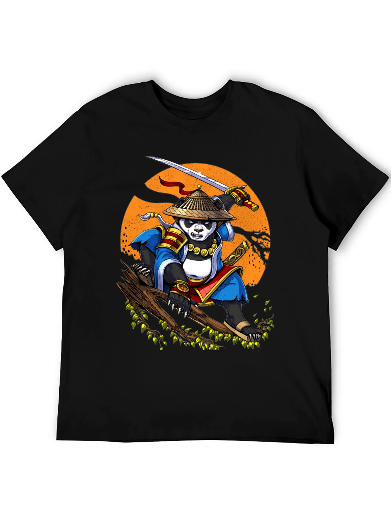 Panda Samurai T-Shirt - Martial Arts Panda Design