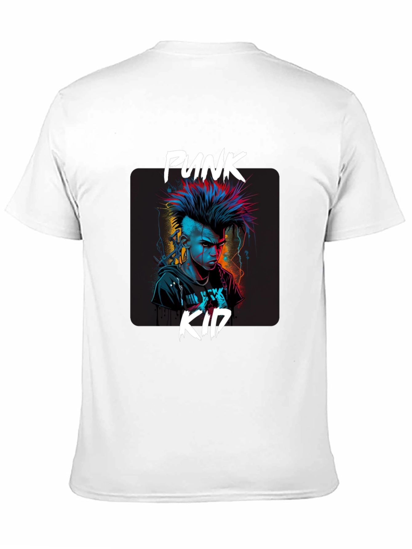Punk Kid Graphic Tee - Edgy Black T-Shirt