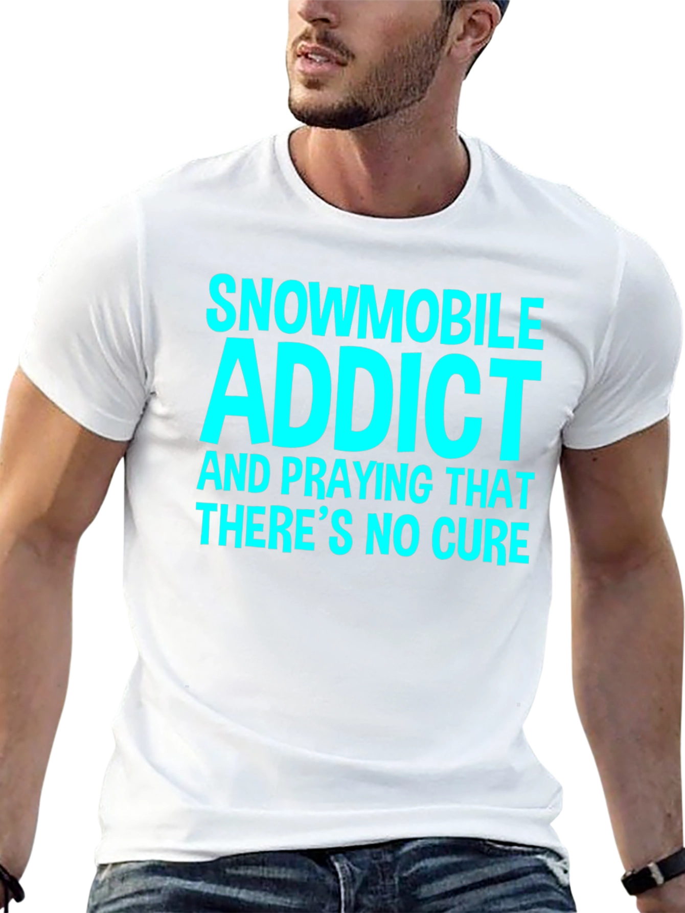 Snowmobile Addict Graphic Tee - Black
