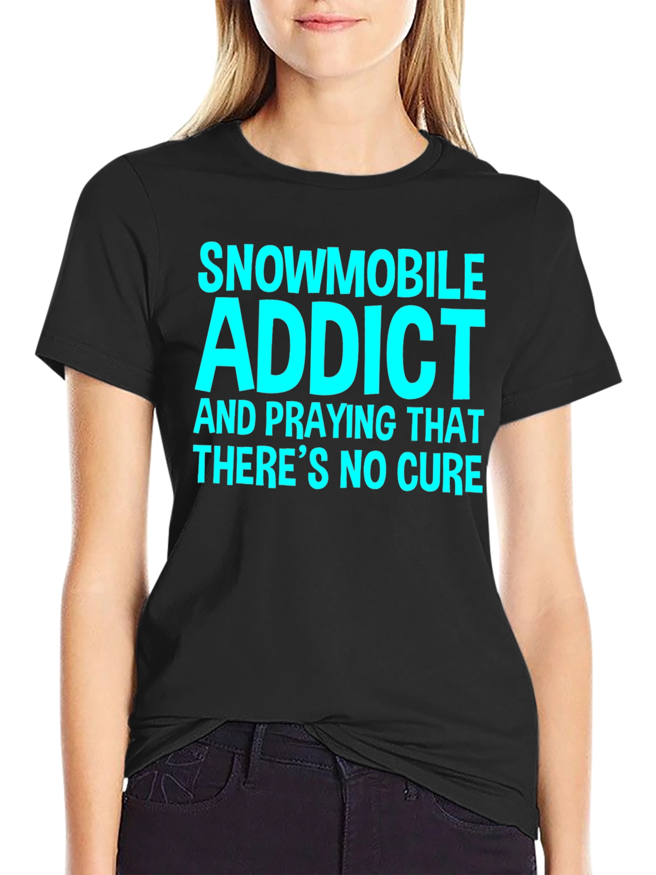 Snowmobile Addict Graphic Tee - Black