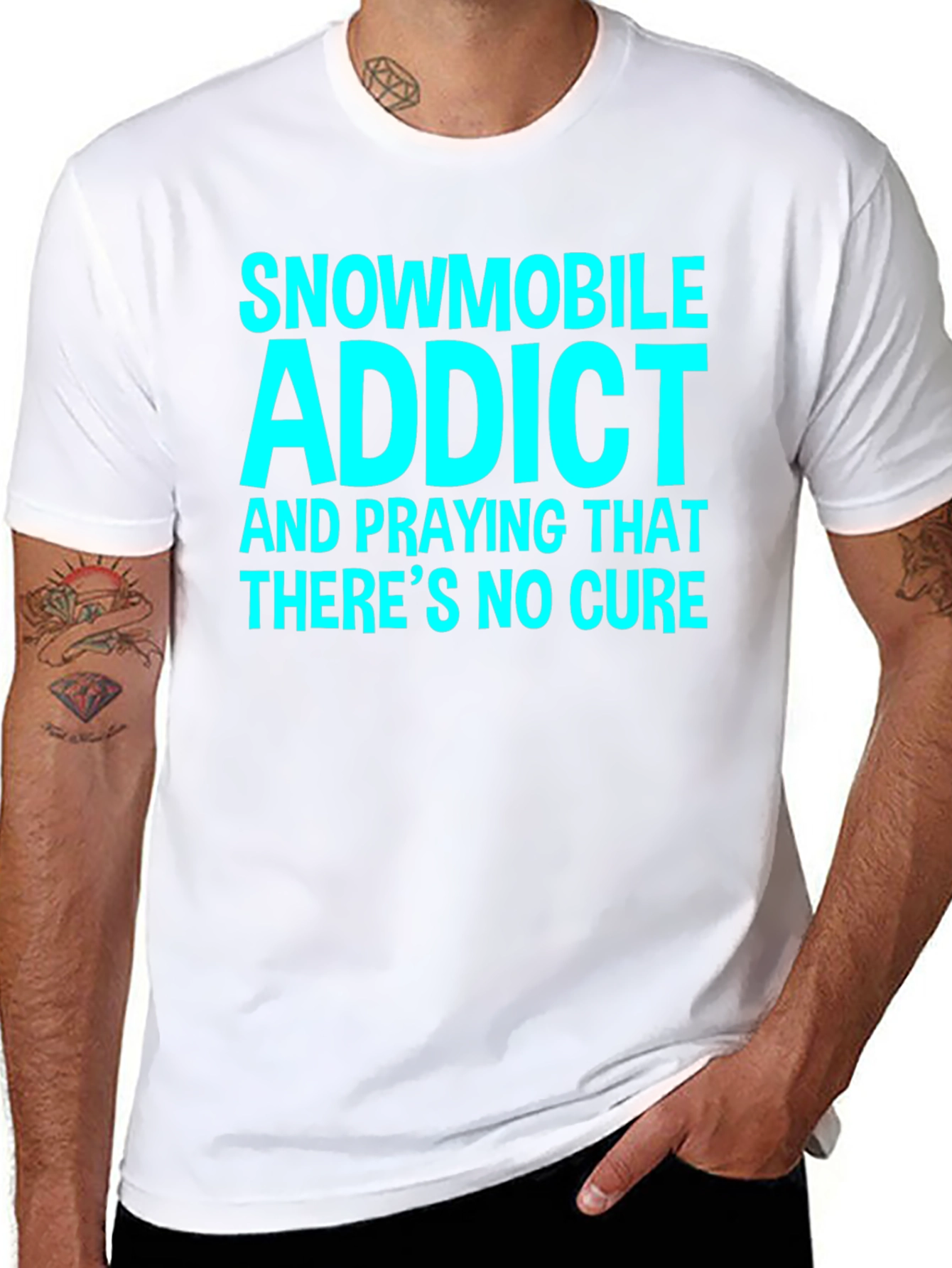 Snowmobile Addict Graphic Tee - Black
