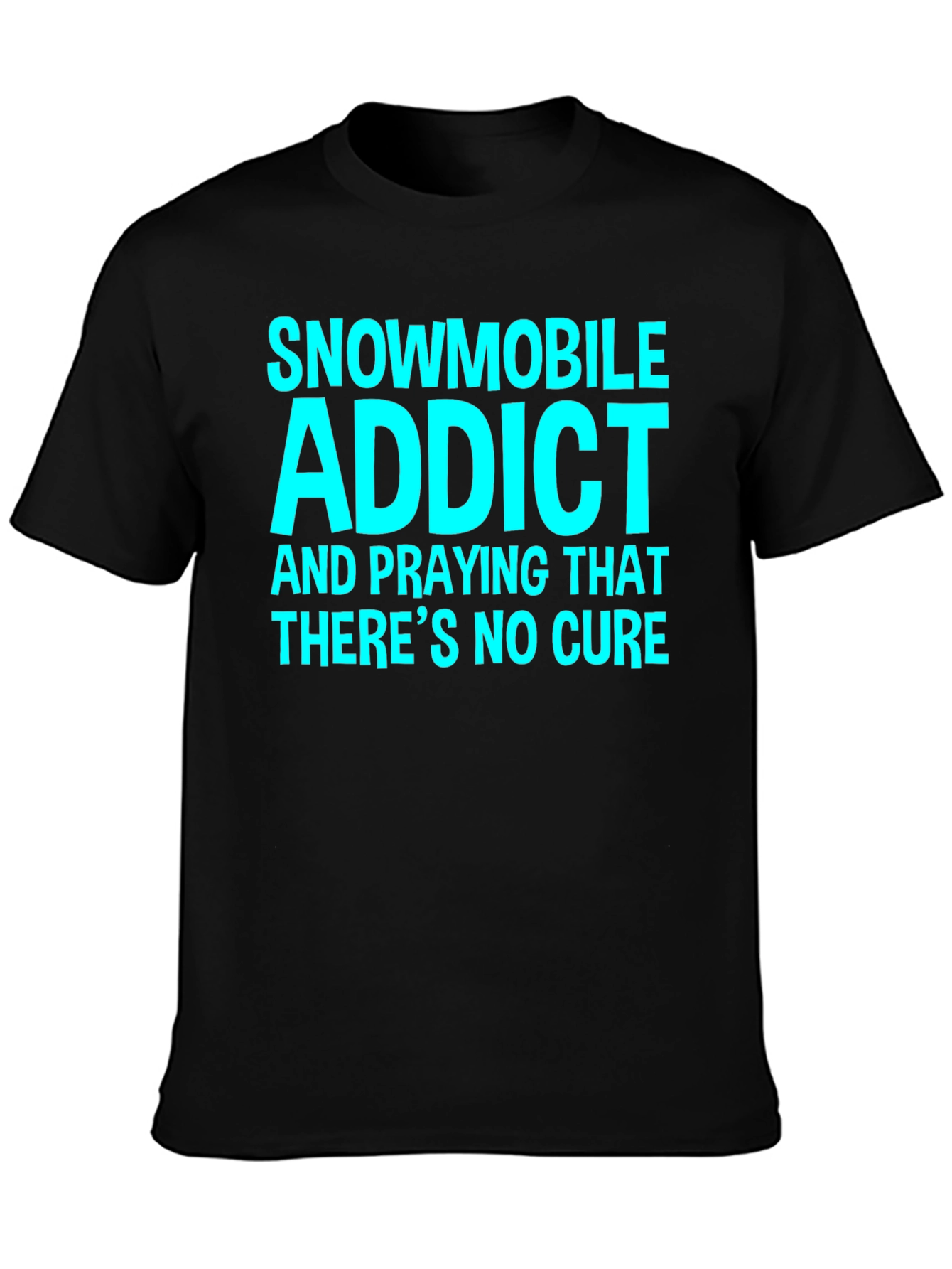 Snowmobile Addict Graphic Tee - Black