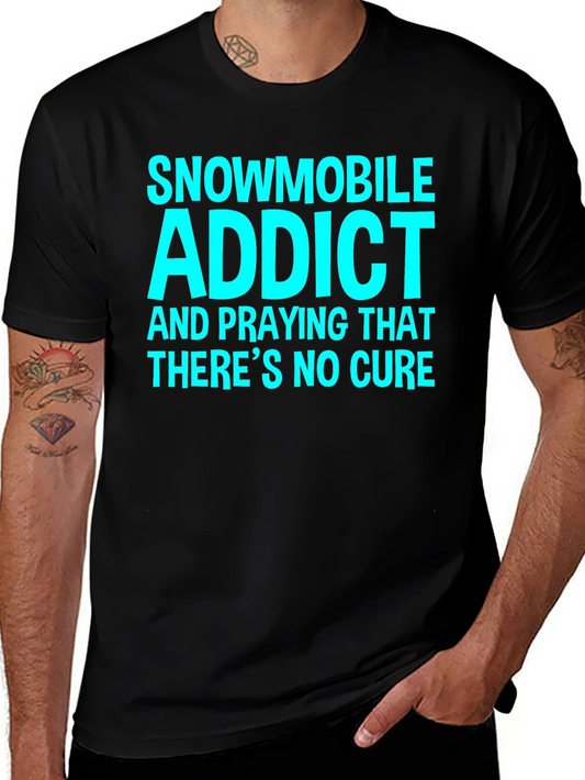 Snowmobile Addict Graphic Tee - Black