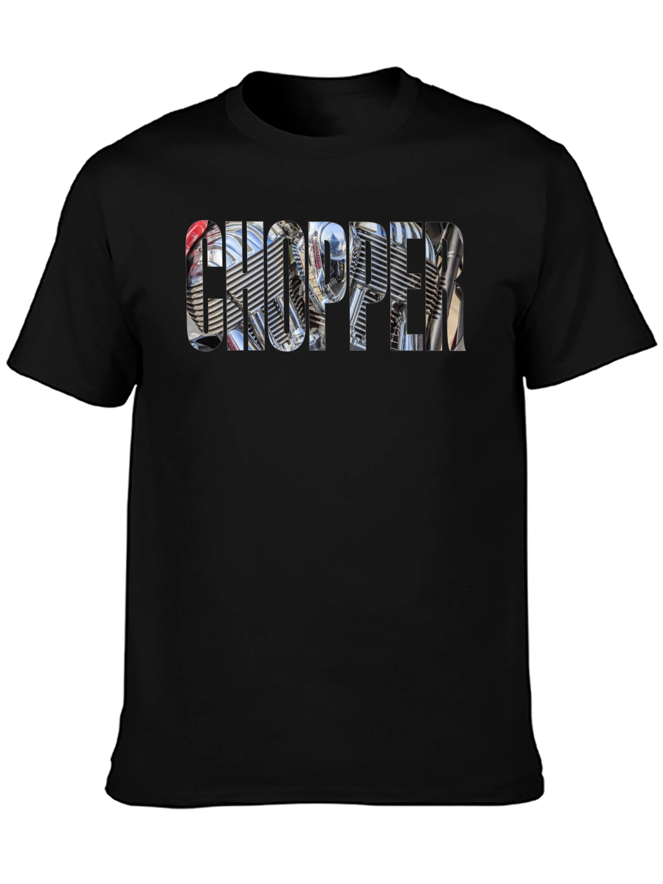 Chopper Motorcycle Engine Graphic T-Shirt