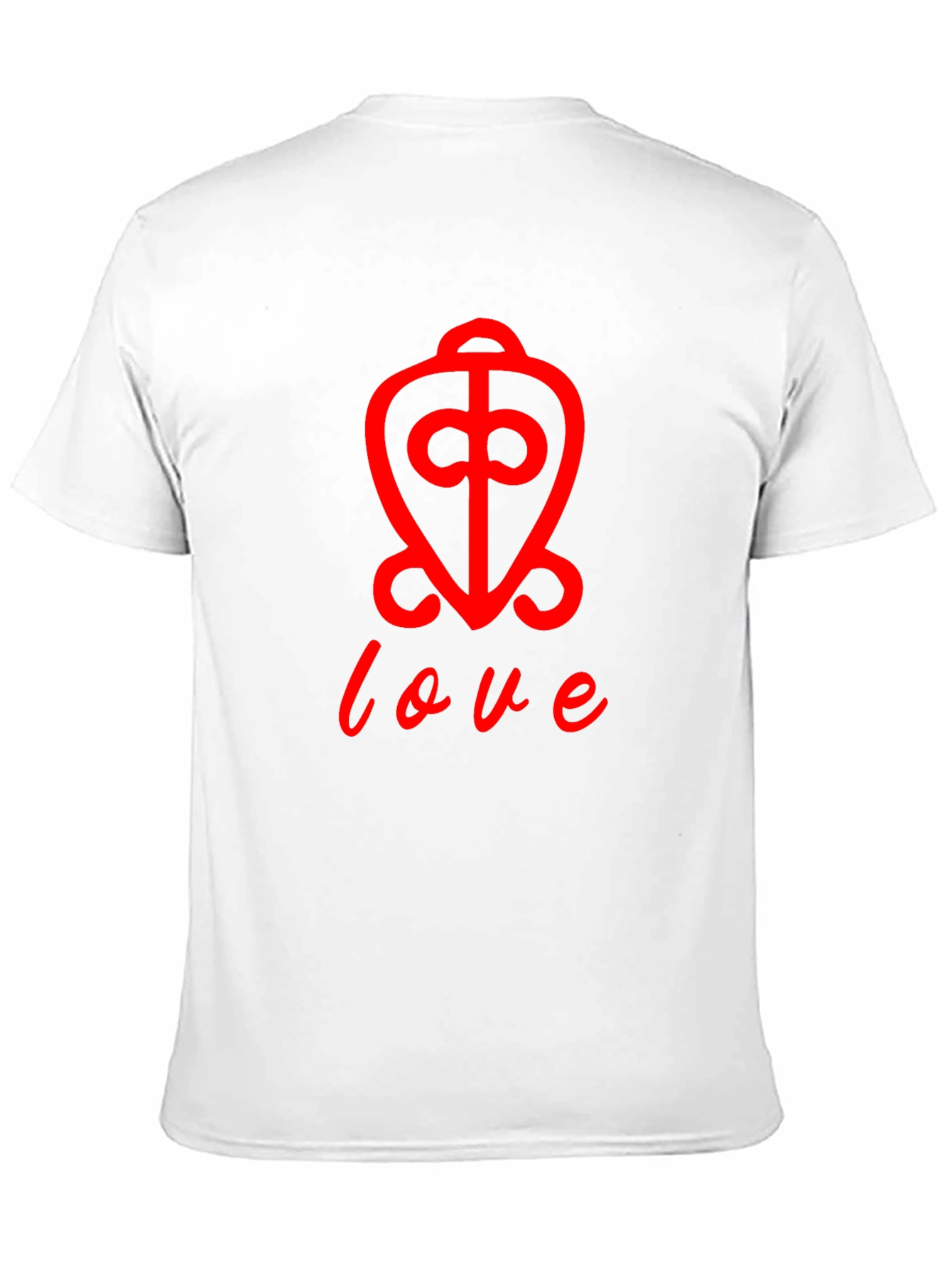 Love Symbol T-Shirt - Red Print on Black