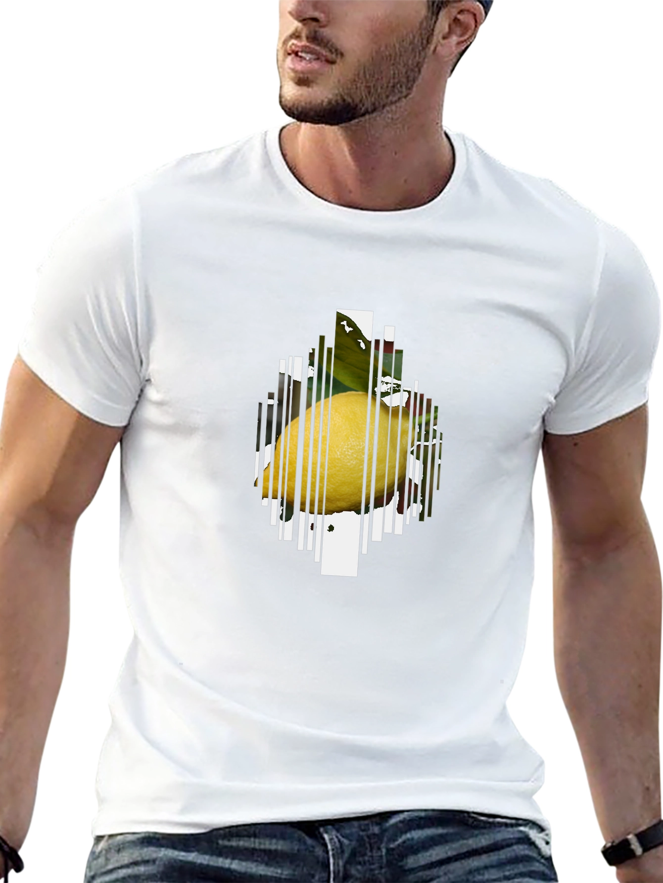 Lemon Graphic T-Shirt - Modern Fruit Print