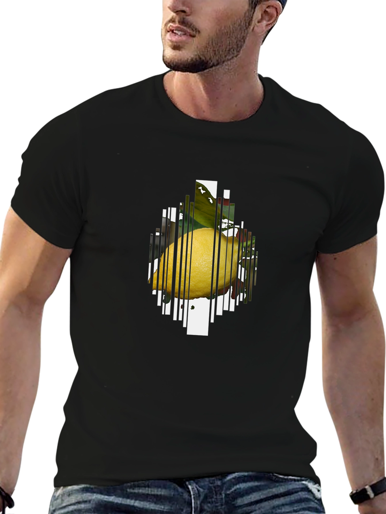 Lemon Graphic T-Shirt - Modern Fruit Print