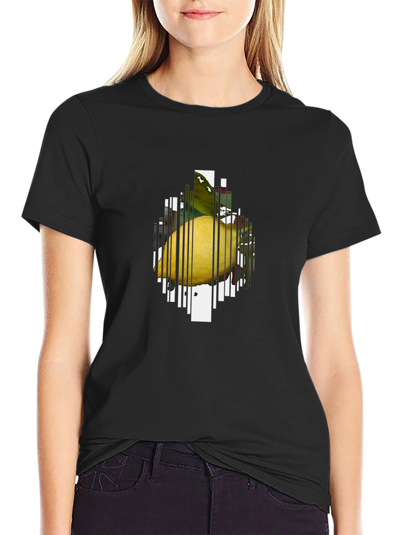 Lemon Graphic T-Shirt - Modern Fruit Print