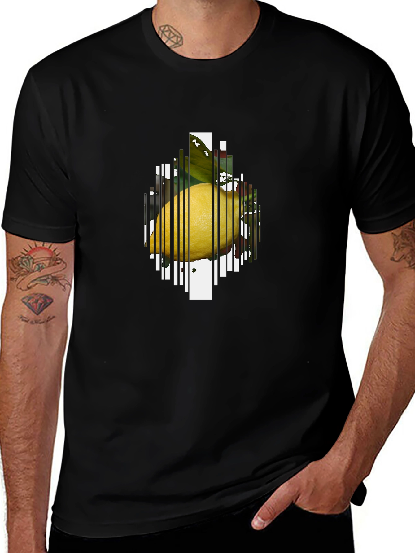 Lemon Graphic T-Shirt - Modern Fruit Print