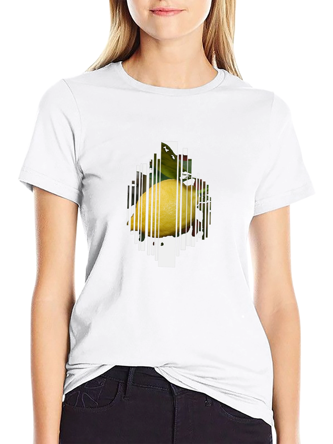 Lemon Graphic T-Shirt - Modern Fruit Print