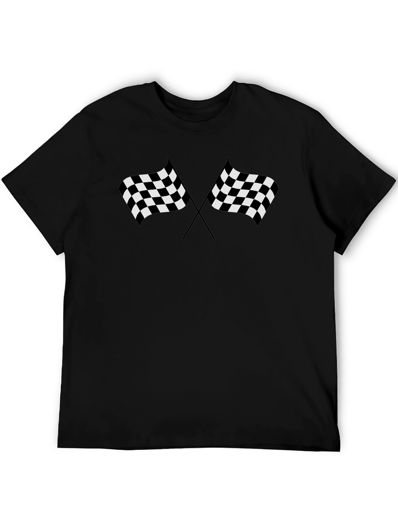 Checkered Flags Graphic Tee - Race Day Style