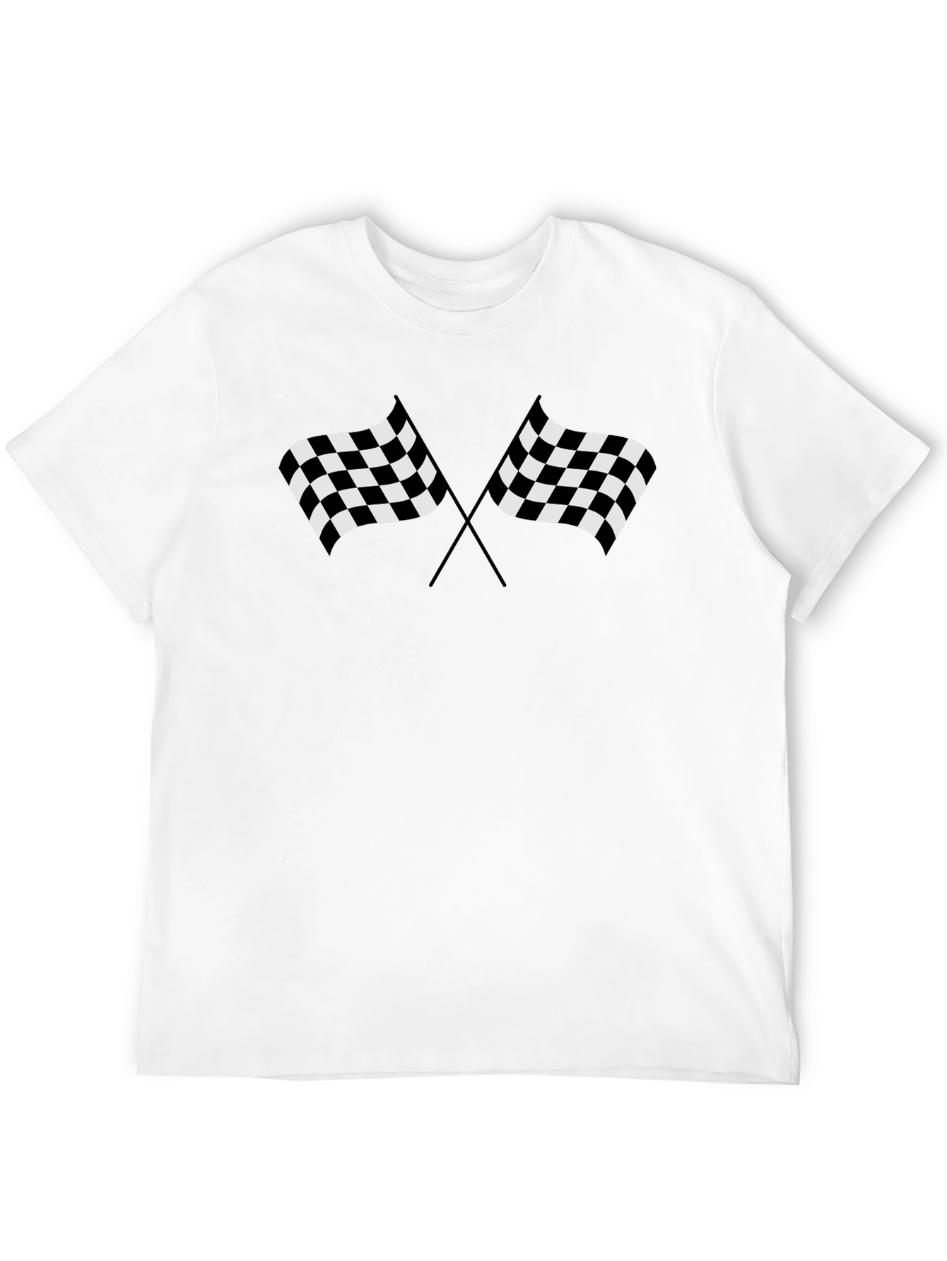 Checkered Flags Graphic Tee - Race Day Style