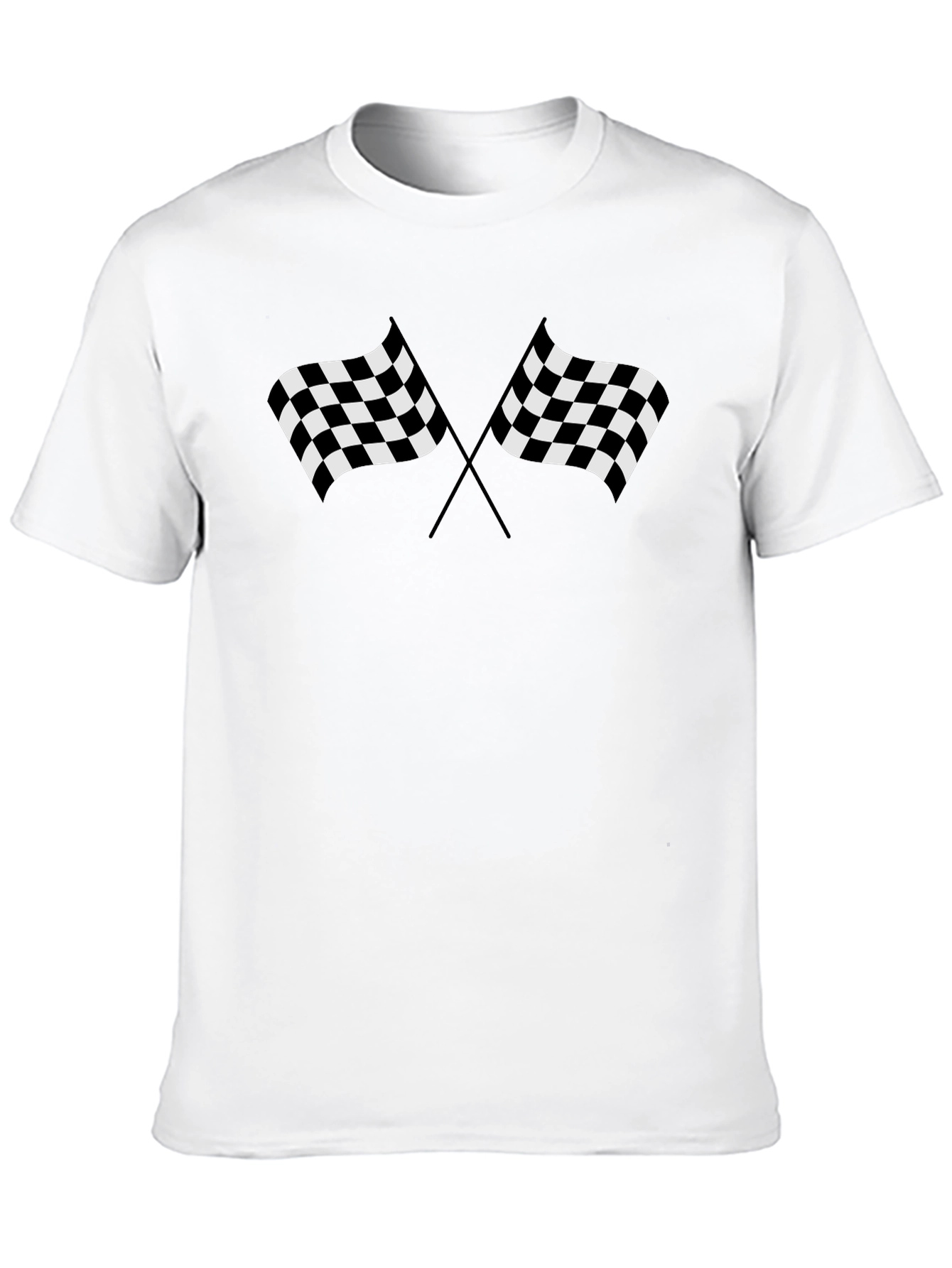 Checkered Flags Graphic Tee - Race Day Style