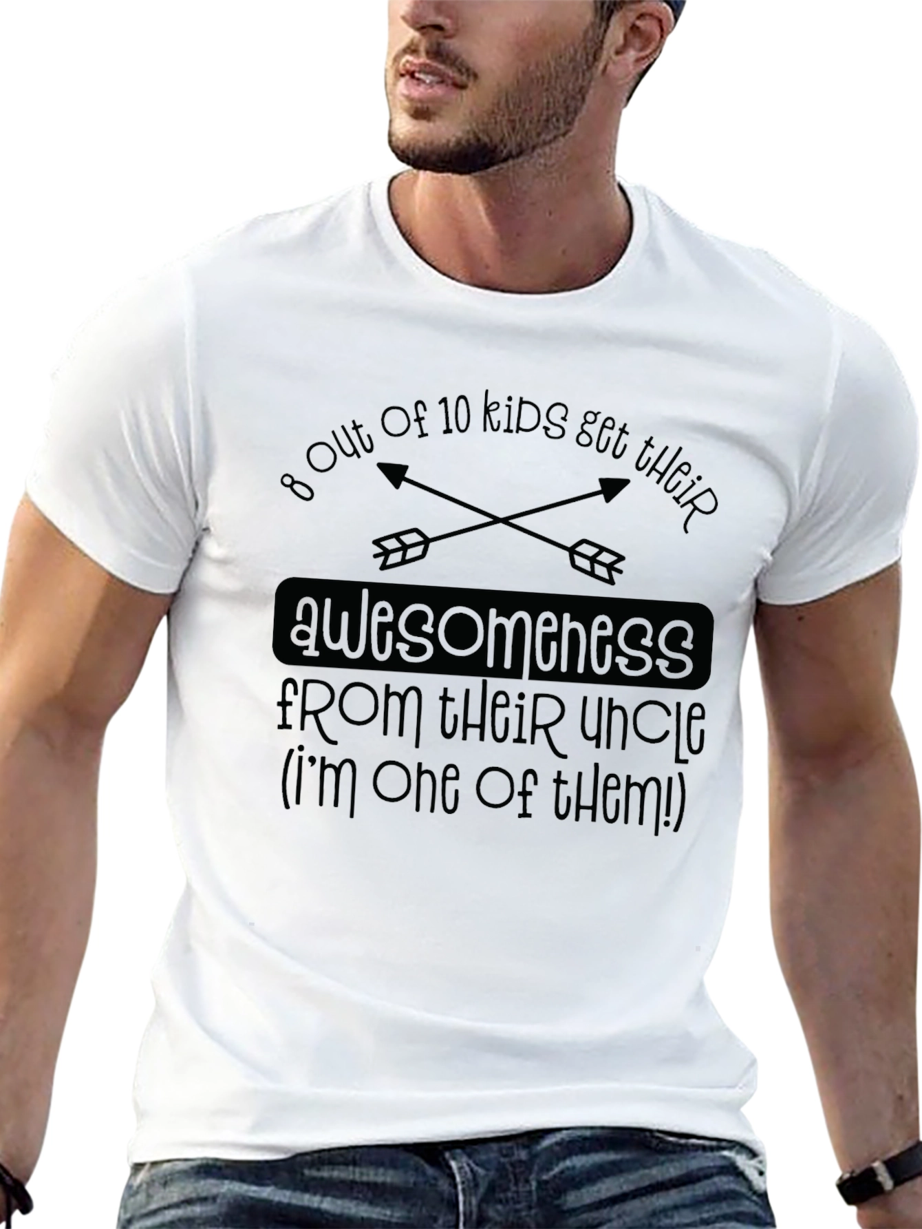 Awesome Uncle T-Shirt: 8 Out of 10 Kids!