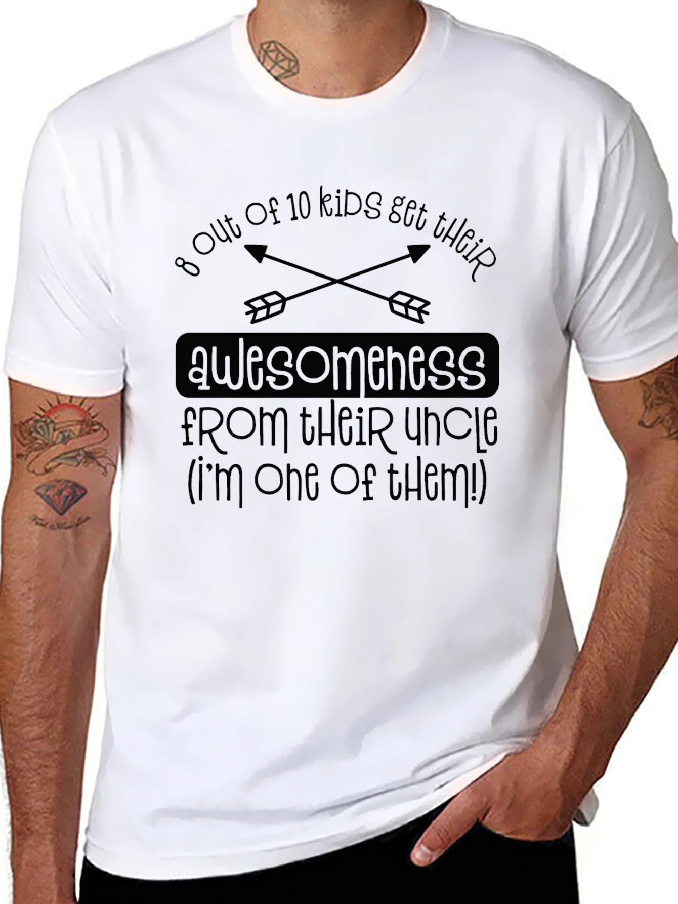 Awesome Uncle T-Shirt: 8 Out of 10 Kids!