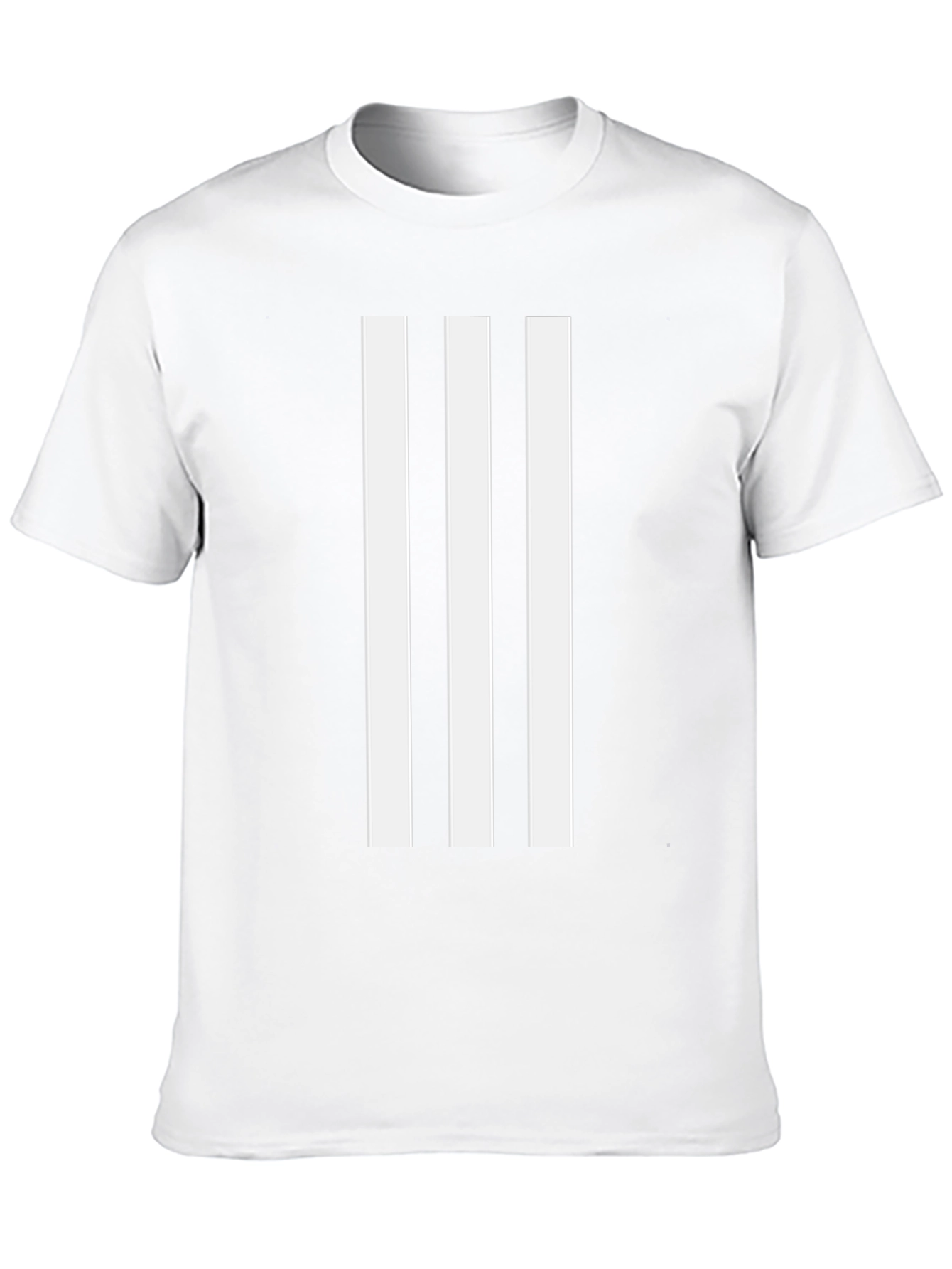 Mens Black Tee with White Stripes