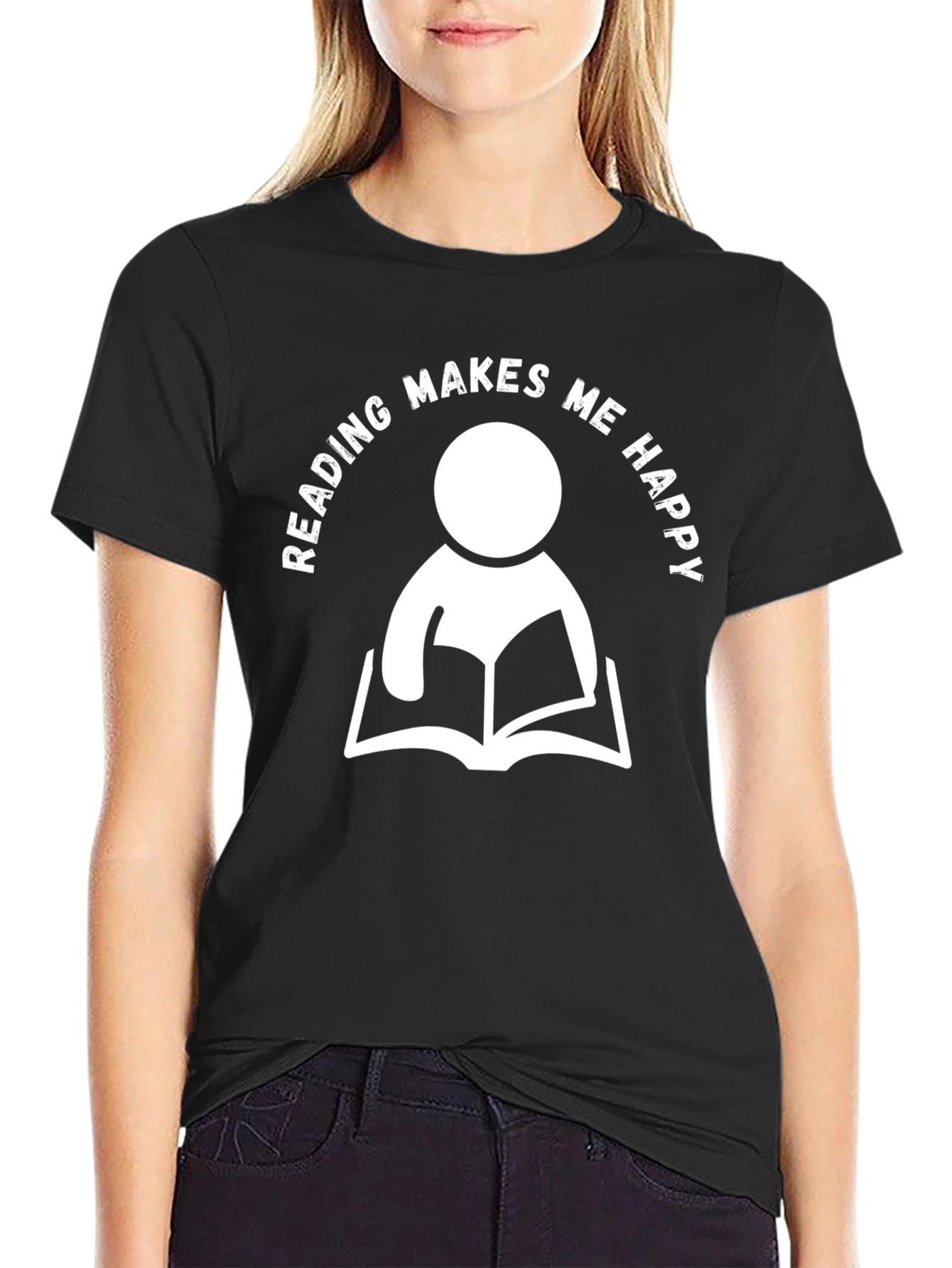 Reading Makes Me Happy Graphic Tee