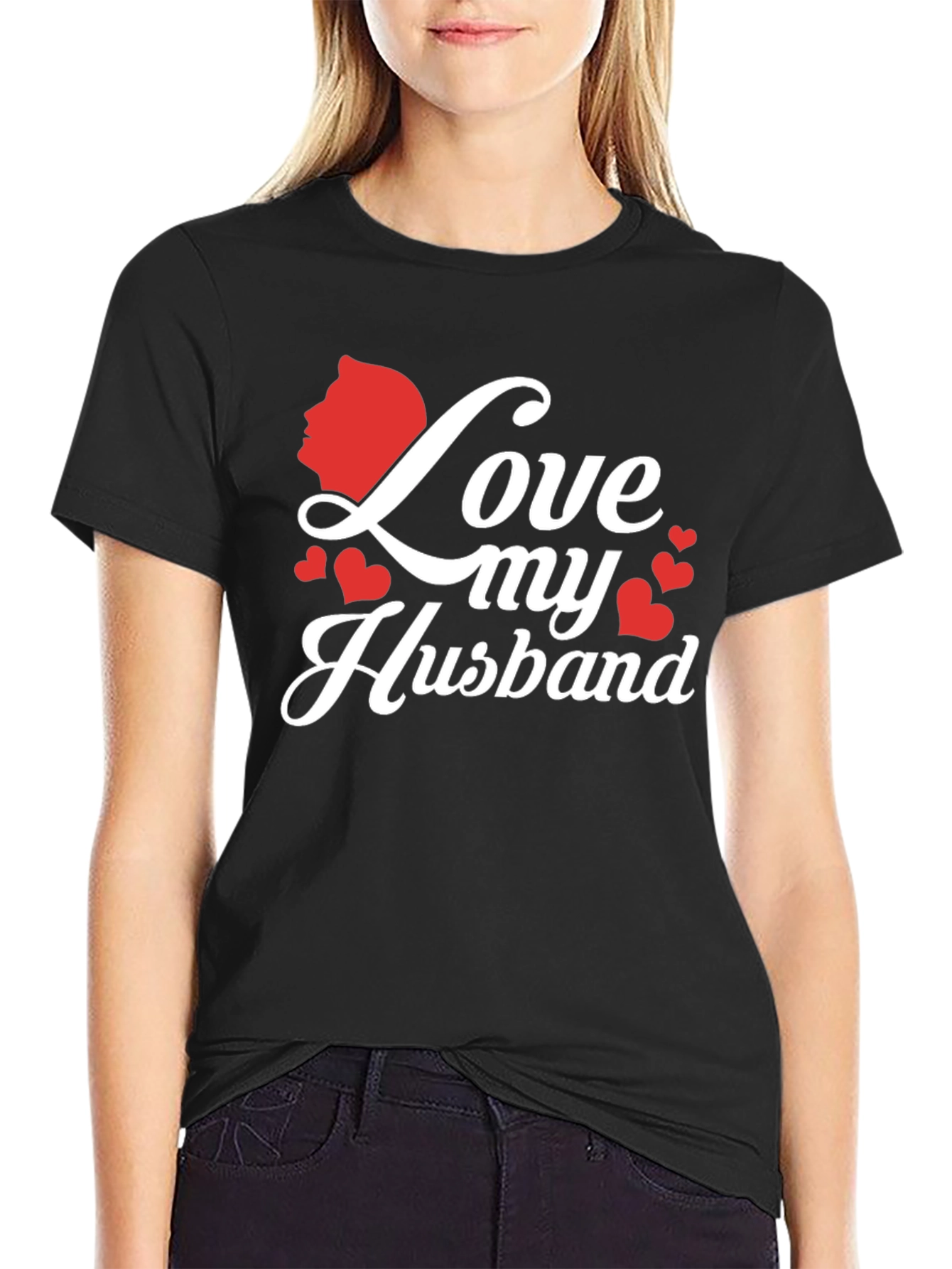 Love My Husband Graphic Tee - Black