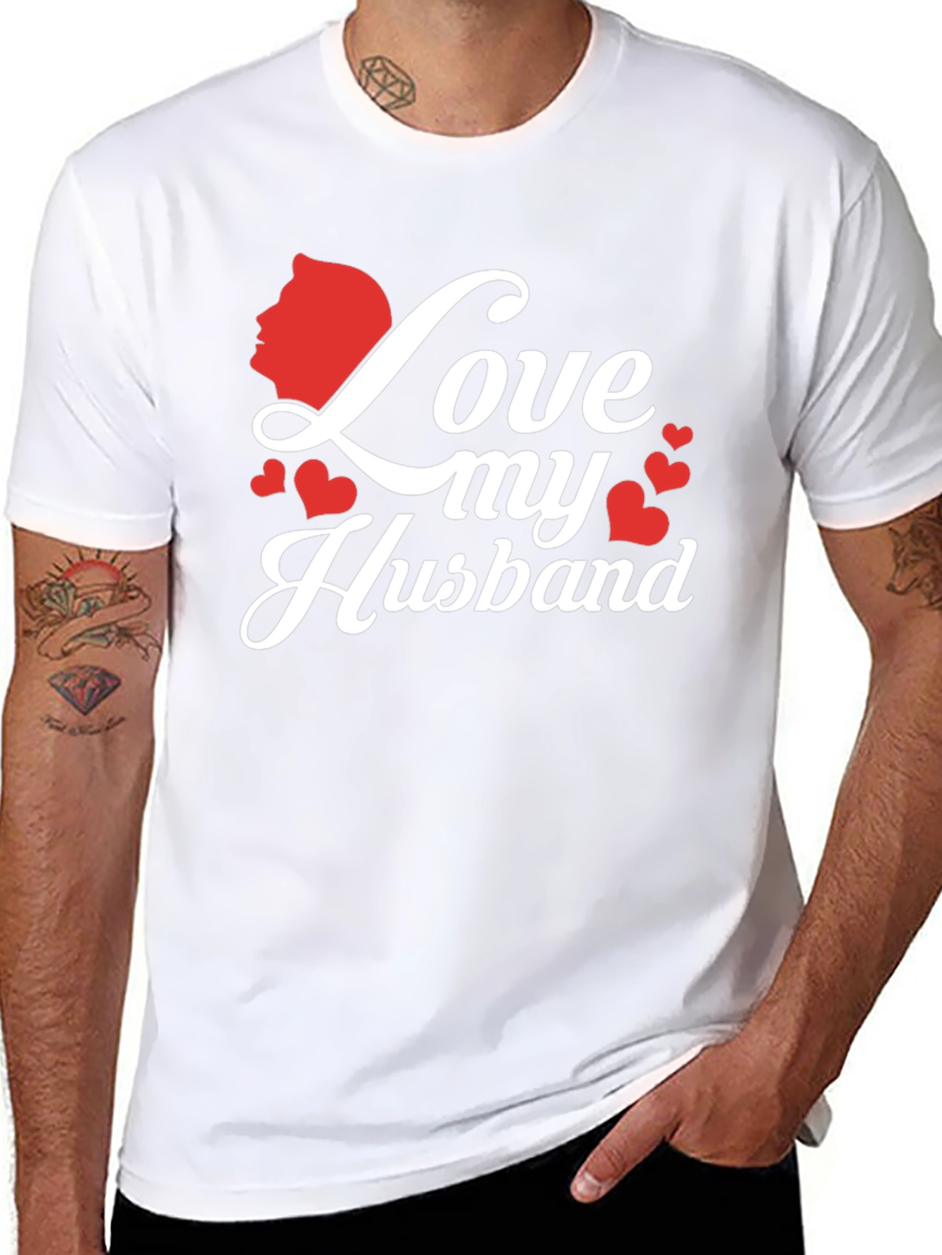 Love My Husband Graphic Tee - Black