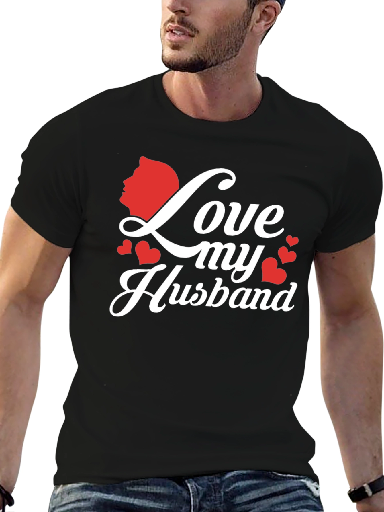 Love My Husband Graphic Tee - Black