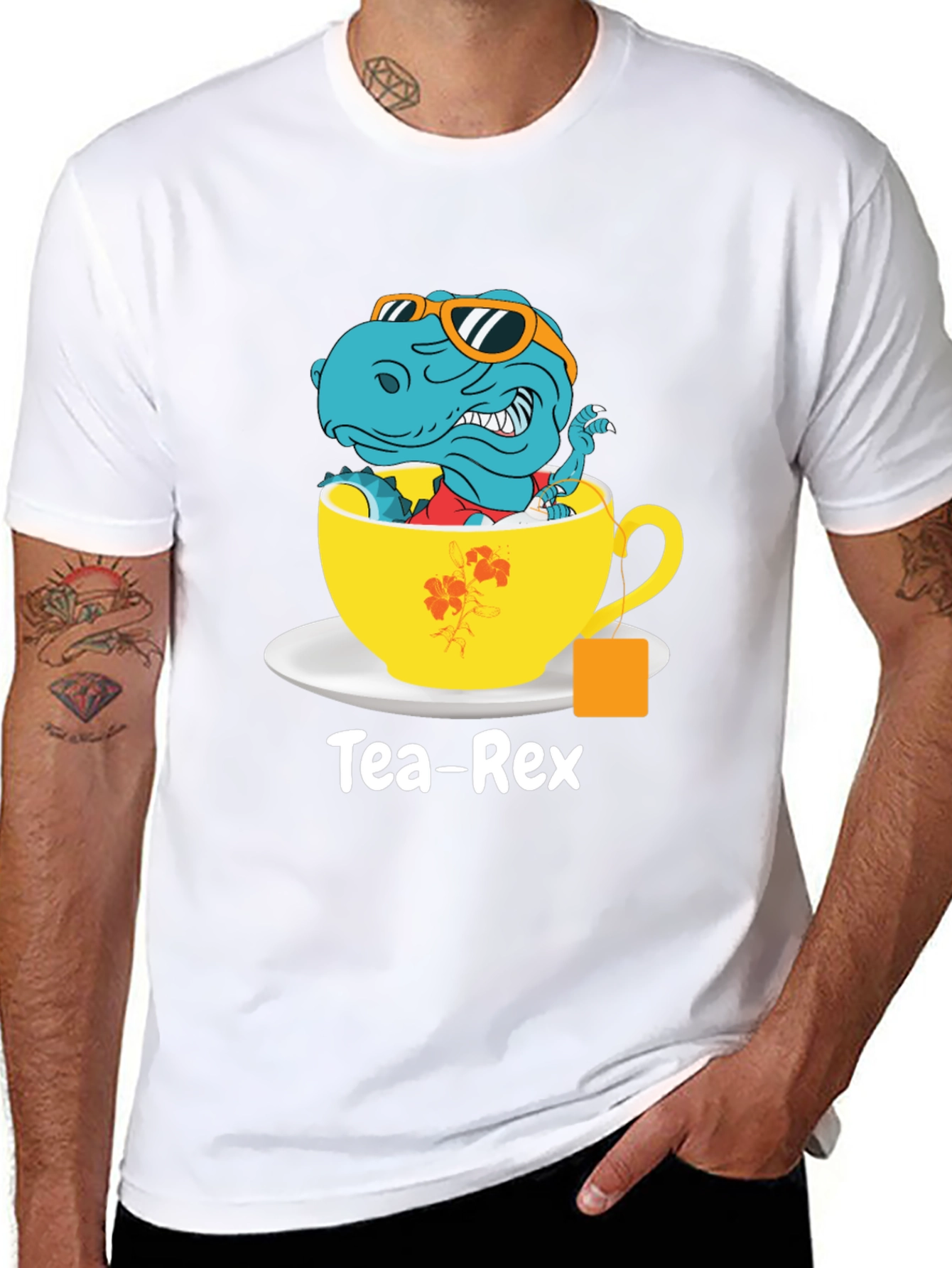 Tea-Rex T-Shirt - Dinosaur in Teacup