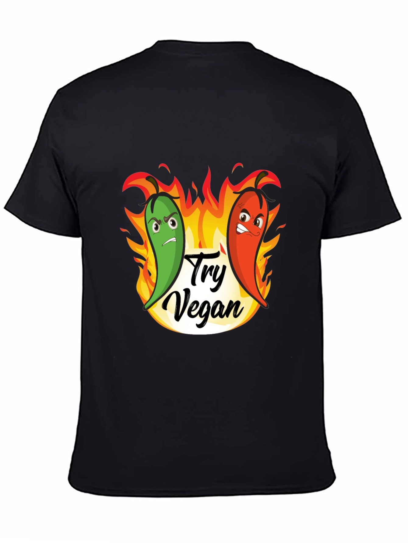 Try Vegan Hot Peppers Graphic T-Shirt
