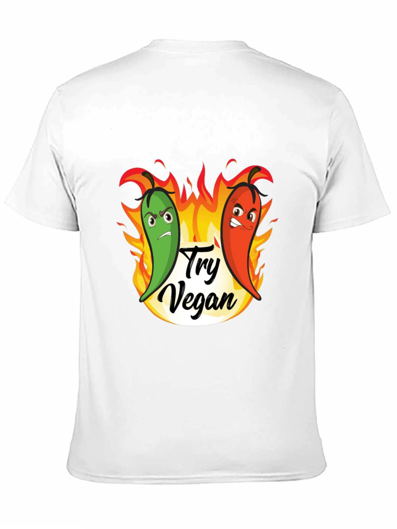 Try Vegan Hot Peppers Graphic T-Shirt