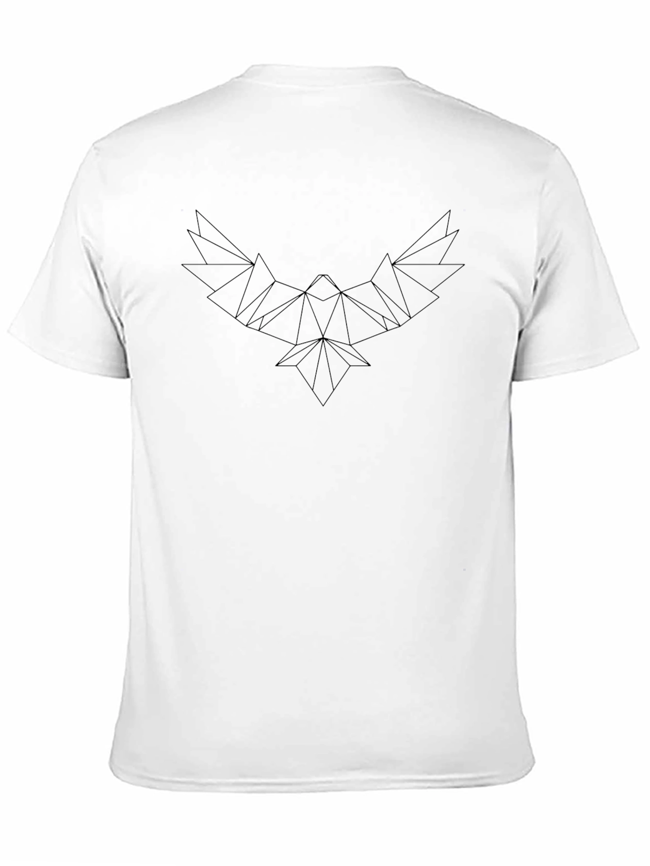 Geometric Bird Graphic Tee - Modern Black T-Shirt