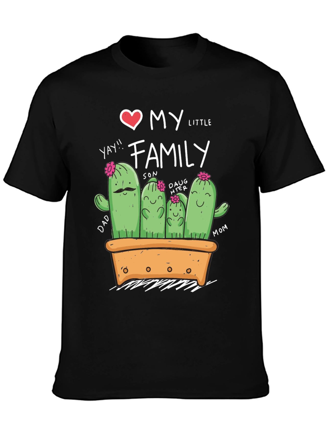 Cute Cactus Family T-Shirt - Dad Mom Son Daughter