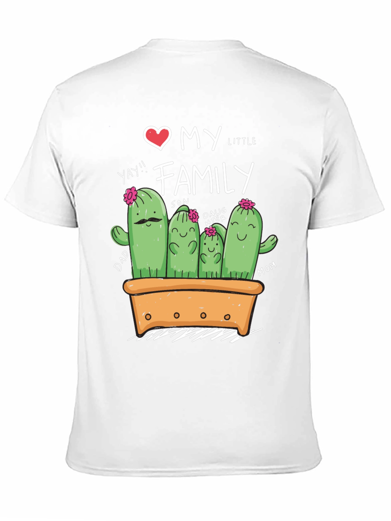 Cute Cactus Family T-Shirt - Dad Mom Son Daughter
