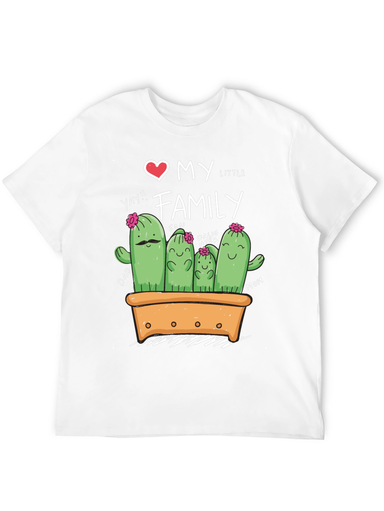 Cute Cactus Family T-Shirt - Dad Mom Son Daughter