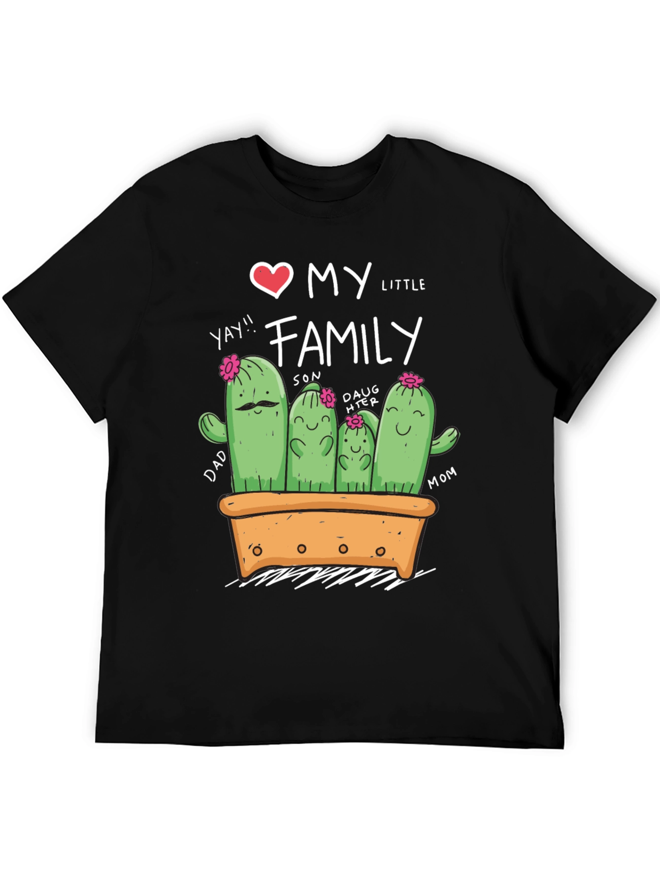 Cute Cactus Family T-Shirt - Dad Mom Son Daughter