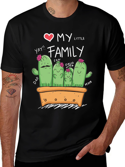 Cute Cactus Family T-Shirt - Dad Mom Son Daughter