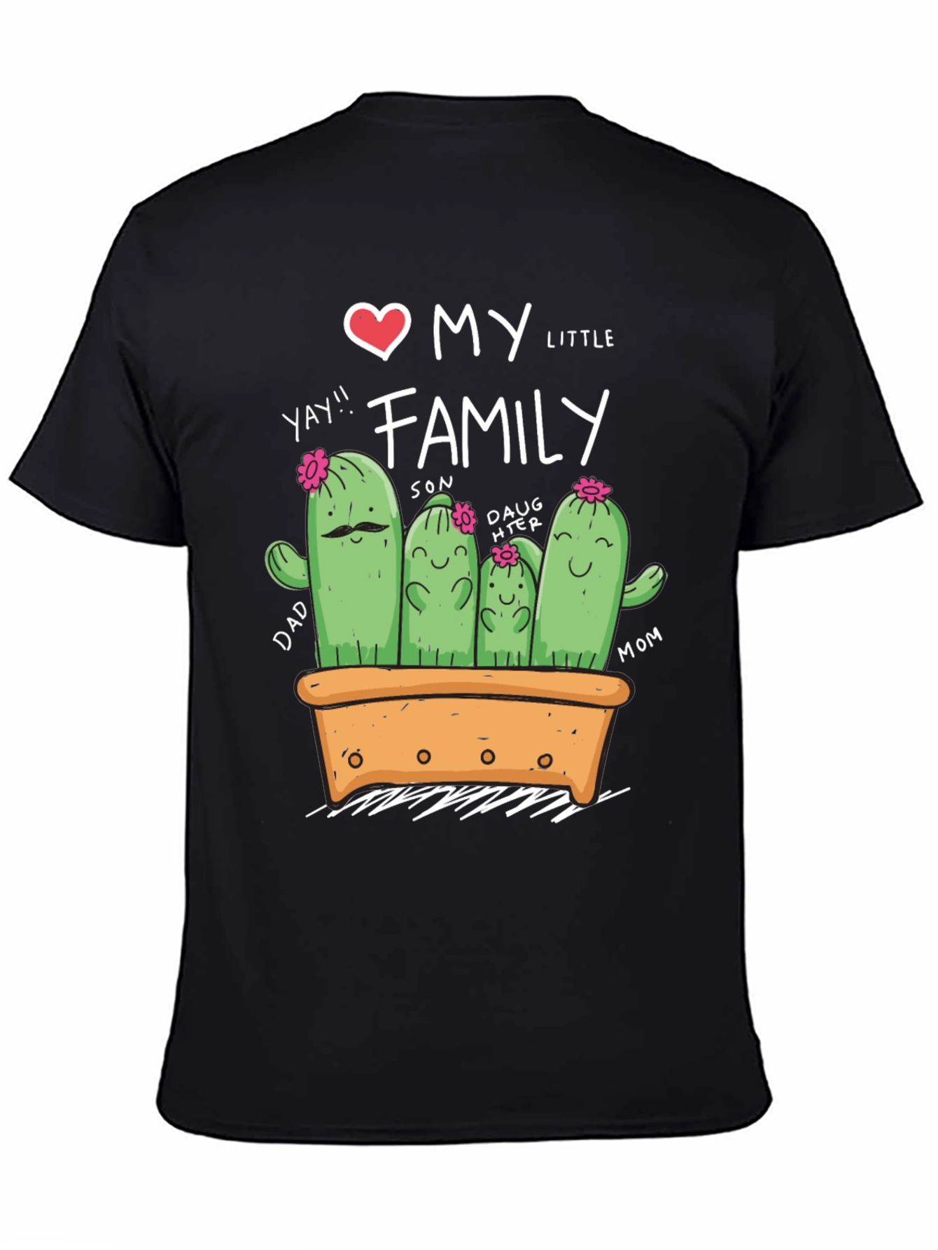 Cute Cactus Family T-Shirt - Dad Mom Son Daughter