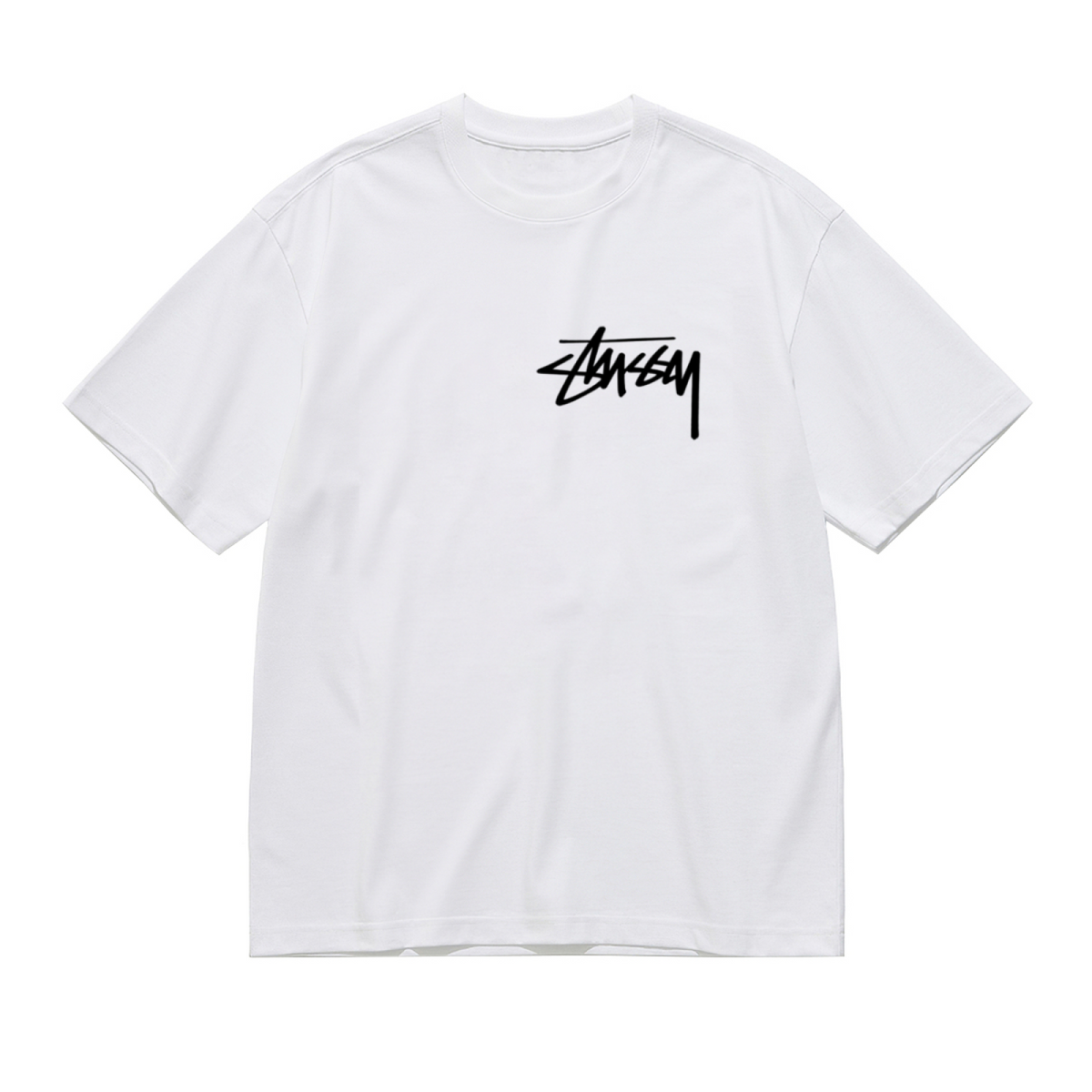 Plus Size Women Minimal Stussy Signature Logo Streetwear Women Tee